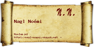 Nagl Noémi névjegykártya